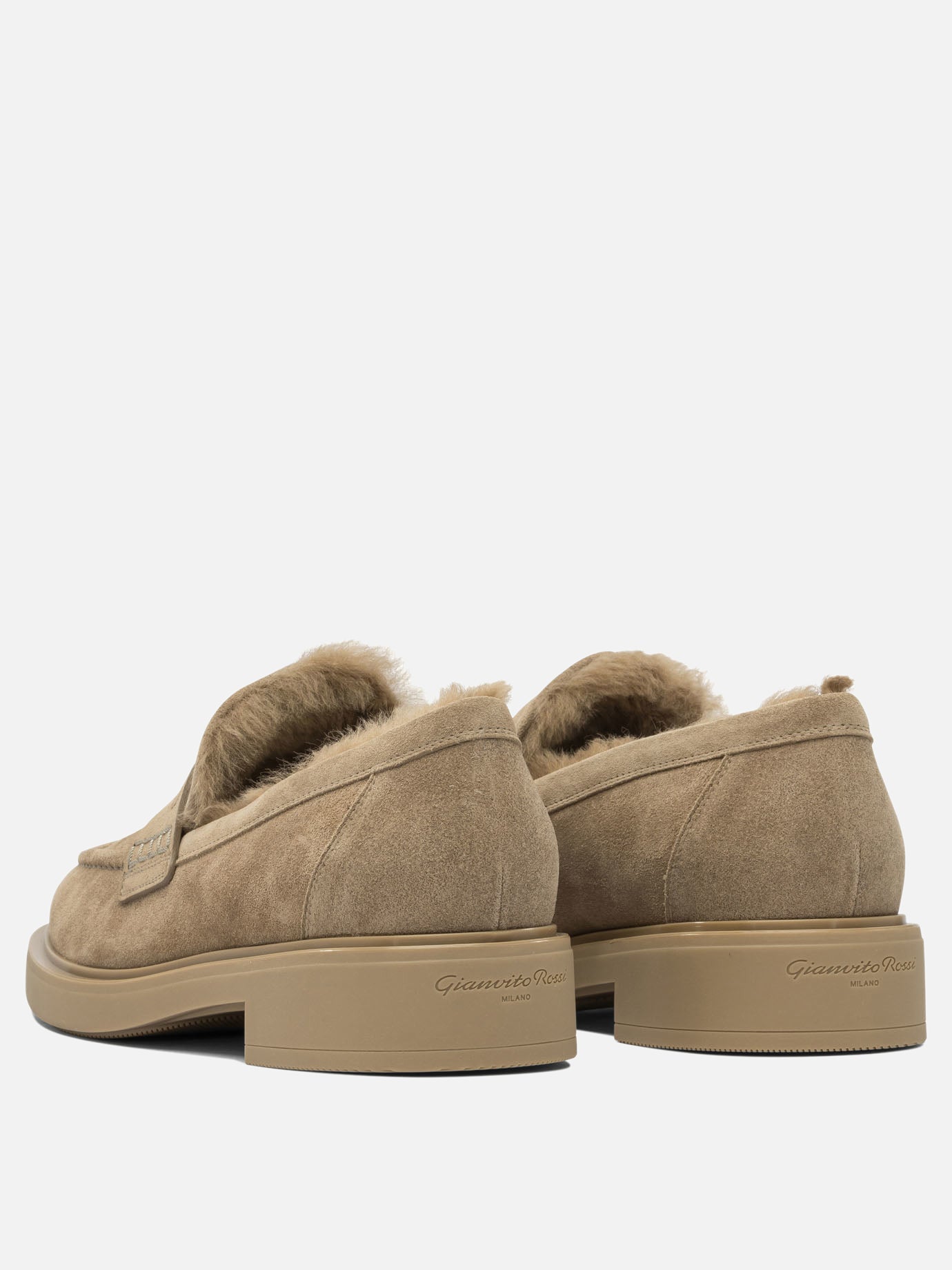 Loafers 100% calf leather - 100% rubber  Beige - Gianvito Rossi Women | PDP | VIETTI Online Store | thumbnail_4