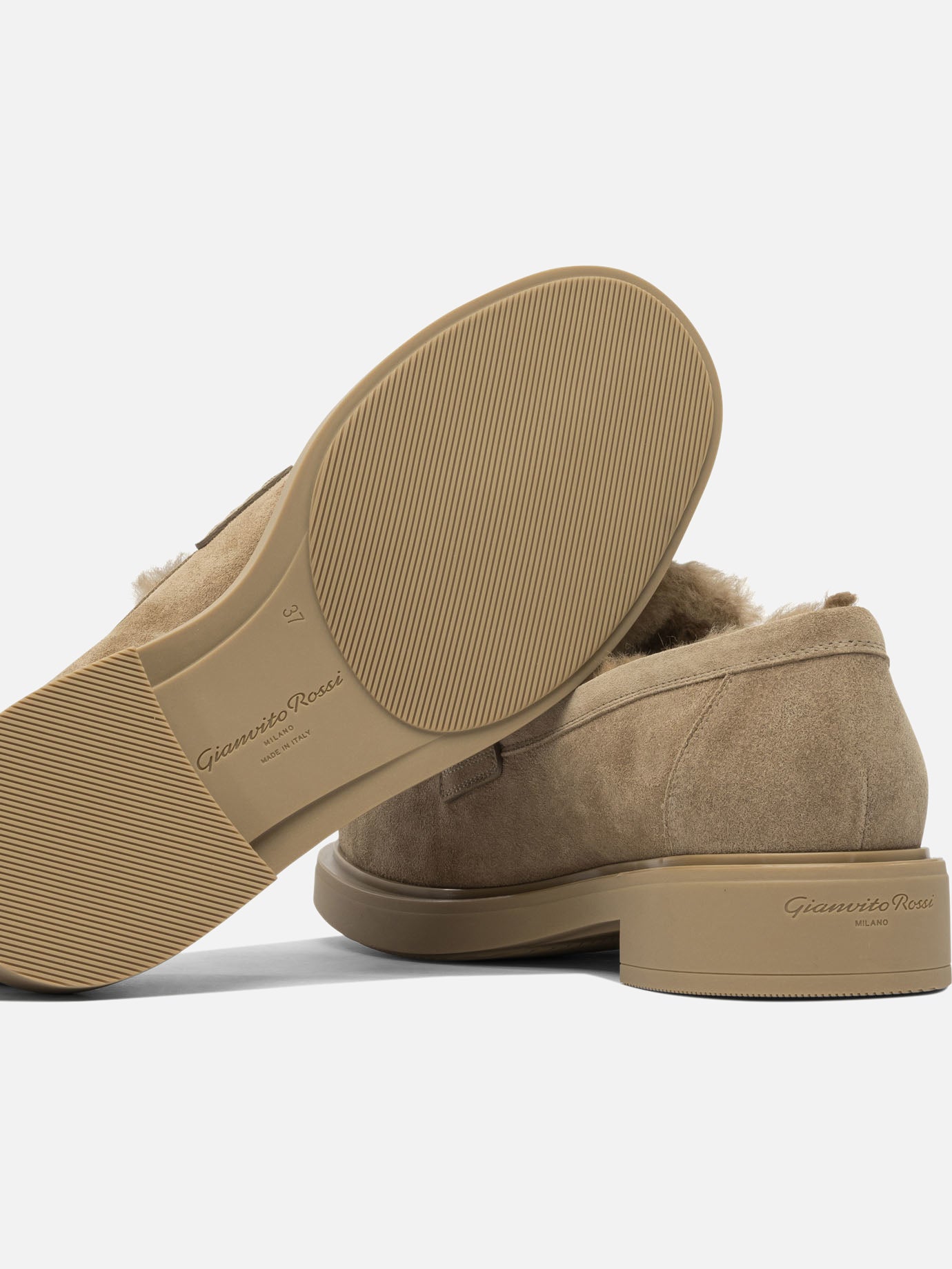 Loafers 100% calf leather - 100% rubber  Beige - Gianvito Rossi Women | PDP | VIETTI Online Store | thumbnail_5