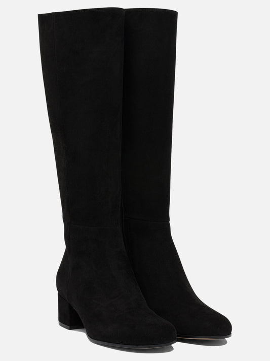 Knee-high 100% suede - 100% leather  Black - Gianvito Rossi Women | PDP | VIETTI Online Store | 2

