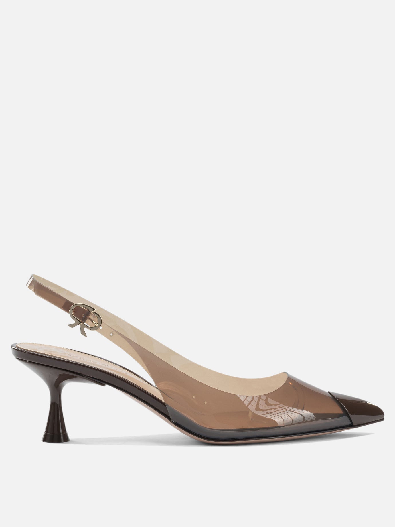 Slingbacks 100% poliurethane  Brown - Gianvito Rossi Women | PDP | VIETTI Online Store | thumbnail