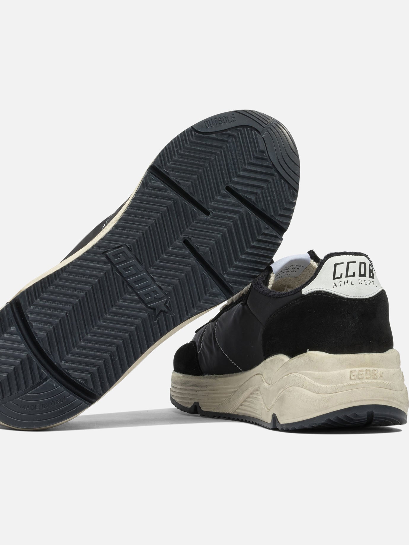 Low top sneakers 34% polyester 30% cow leather 19% polyamide 16% cotton 1% polyurethane - 100% rubber  Black - Golden Goose Men | PDP | VIETTI Online Store | thumbnail_5