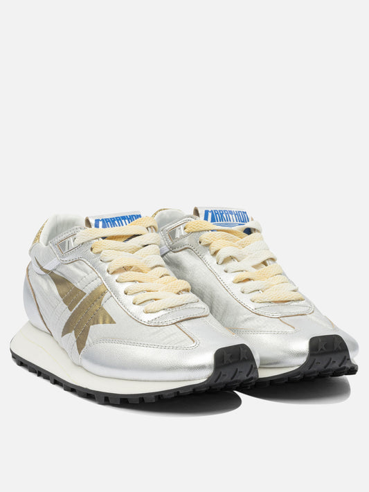 Low top sneakers 48% polyamide 39% goat leather 6% polyurethane 1% polyvinyle - 100% rubber  Silver - Golden Goose Women | PLP | VIETTI Online Store | 2
