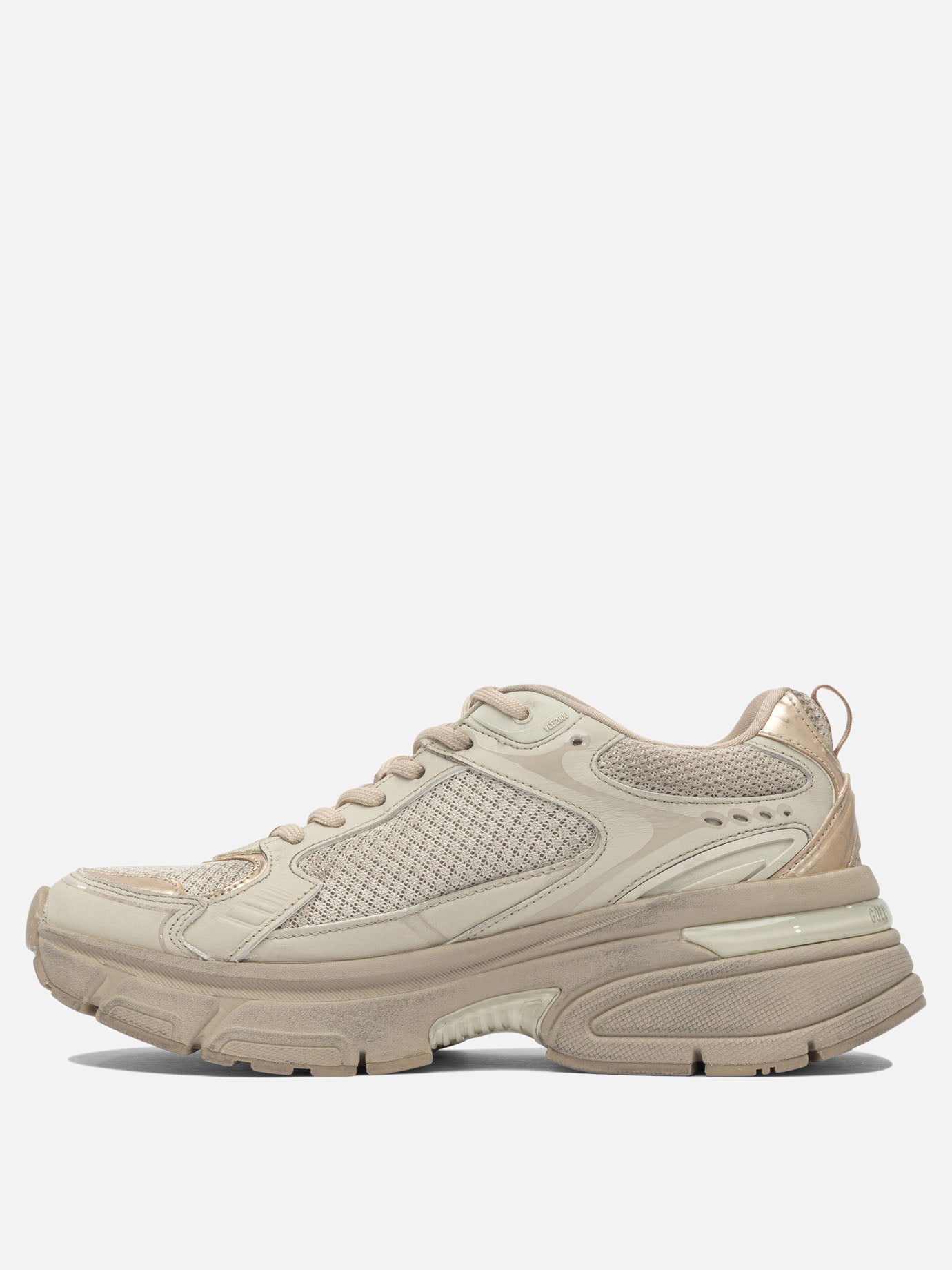 Low top sneakers 49% polyester 30% cow leather 12% polyurethane textile 9% ovine leather - 100% rubber  Grey - Golden Goose Women | PDP | VIETTI Online Store | thumbnail_3