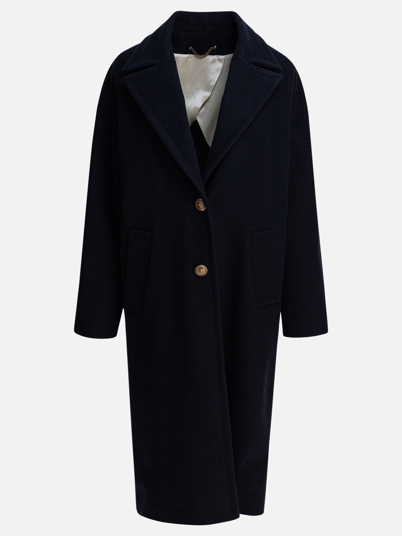 Long coats Solid colour  Blue - Golden Goose Women | PDP | VIETTI Online Store | Zoom-Modal
