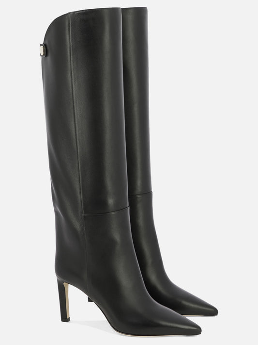 Knee-high 100% calf - 95% calf 5% rubber  Black - Jimmy Choo Women | PDP | VIETTI Online Store | 2
