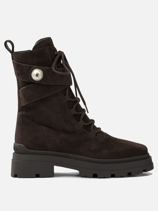 Combat boots 90% goat 10% lamb - 100% rubber  Brown - Jimmy Choo Women | PDP | VIETTI Online Store 
