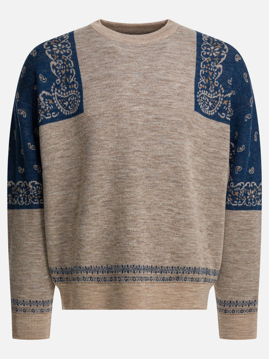 Crewneck sweaters Paisley  Blue - KAPITAL Men | VIETTI Online Store 
