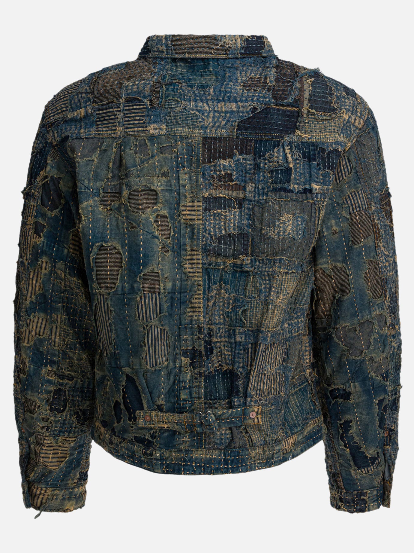 Denim jackets Textured knit  Blue - KAPITAL Men | PDP | VIETTI Online Store | thumbnail_2