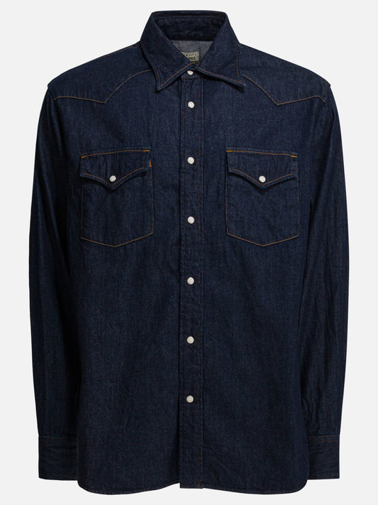 Casual shirts Solid colour  Blue - KAPITAL Men | PLP | VIETTI Online Store 
