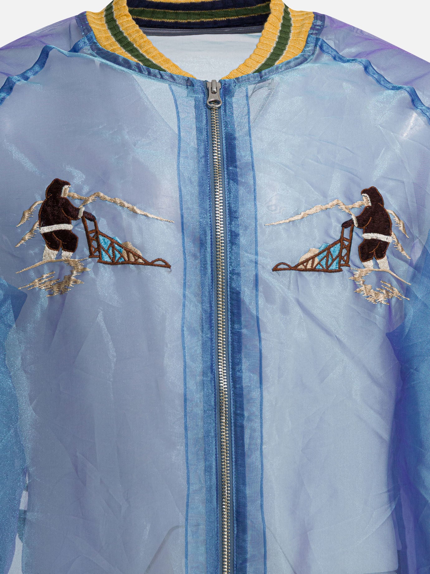 Bomber jackets Embroidered  Light blue - KAPITAL Men | PDP | VIETTI Online Store | thumbnail_3