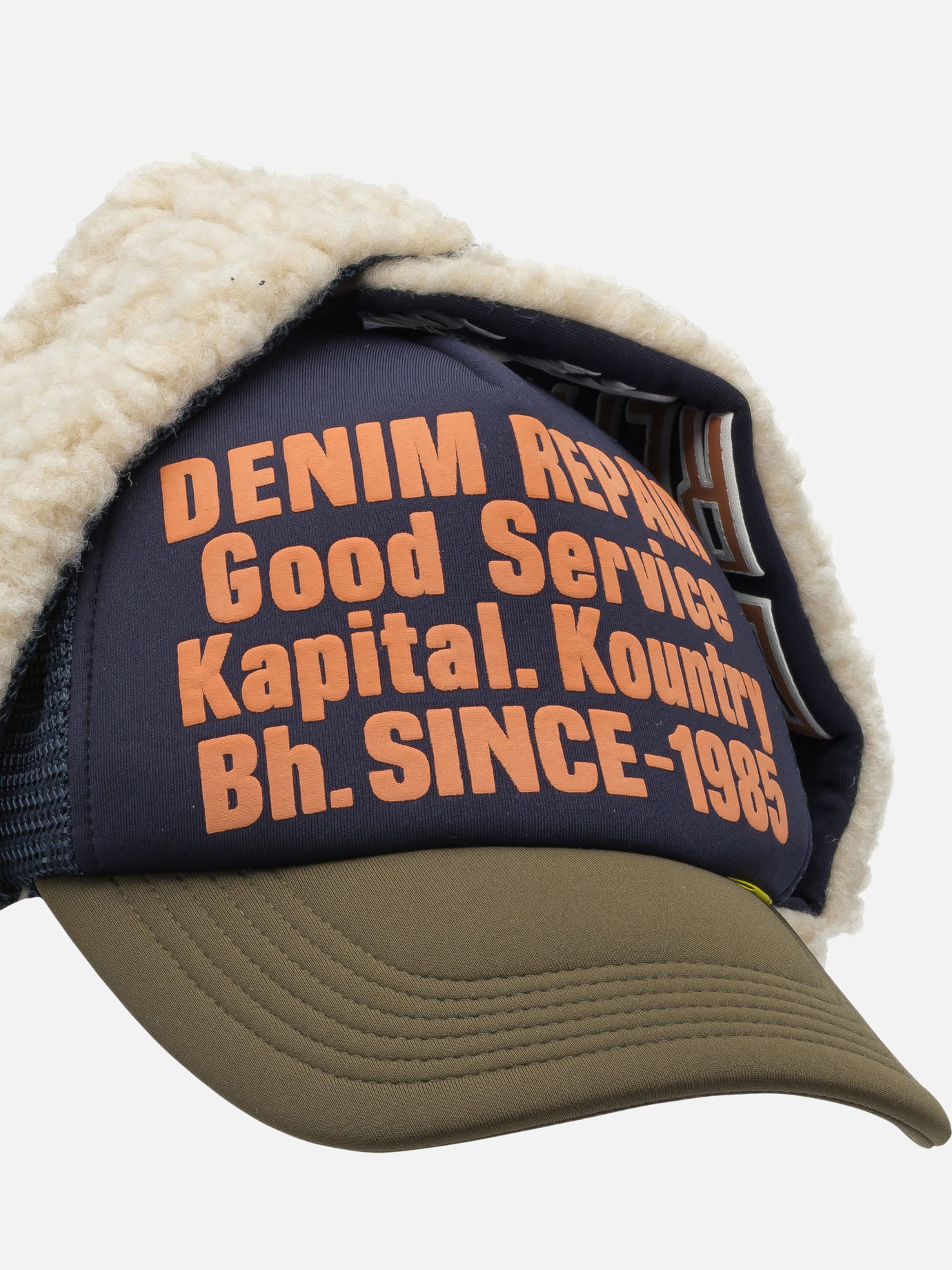 Trucker caps 100% polyester  Blue - KAPITAL Men | PDP | VIETTI Online Store | Zoom-Modal_4
