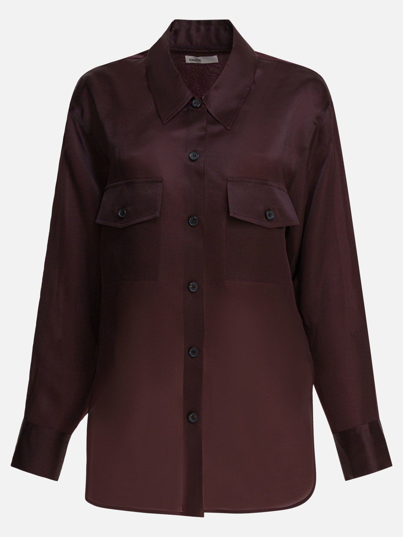Casual shirts Solid colour  Bordeaux - Khaite Women | PDP | VIETTI Online Store | thumbnail