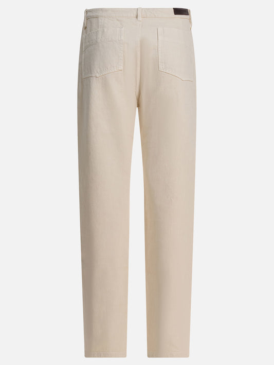 Straight-leg jeans Solid colour  Beige - Lemaire Women | PDP | VIETTI Online Store | 2
