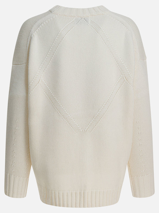 Crewneck sweaters Solid colour  White - LouLou De Saison Women | PDP | VIETTI Online Store | 2
