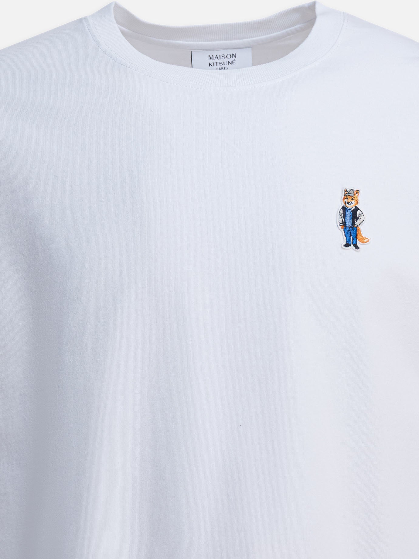 Crewneck t-shirts Logo  White - Maison Kitsuné Men | PDP | VIETTI Online Store | thumbnail_3