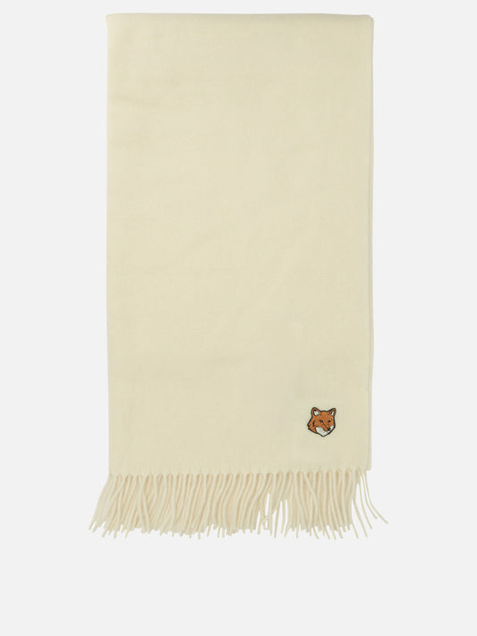 Fringed scarves Logo  White - Maison Kitsuné Men | PLP | VIETTI Online Store 
