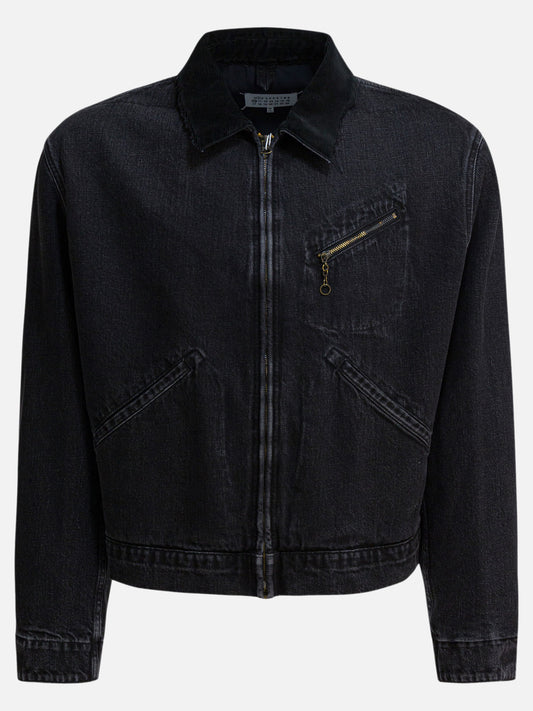 Denim jackets Solid colour  Black - Maison Margiela Men | PDP | VIETTI Online Store 
