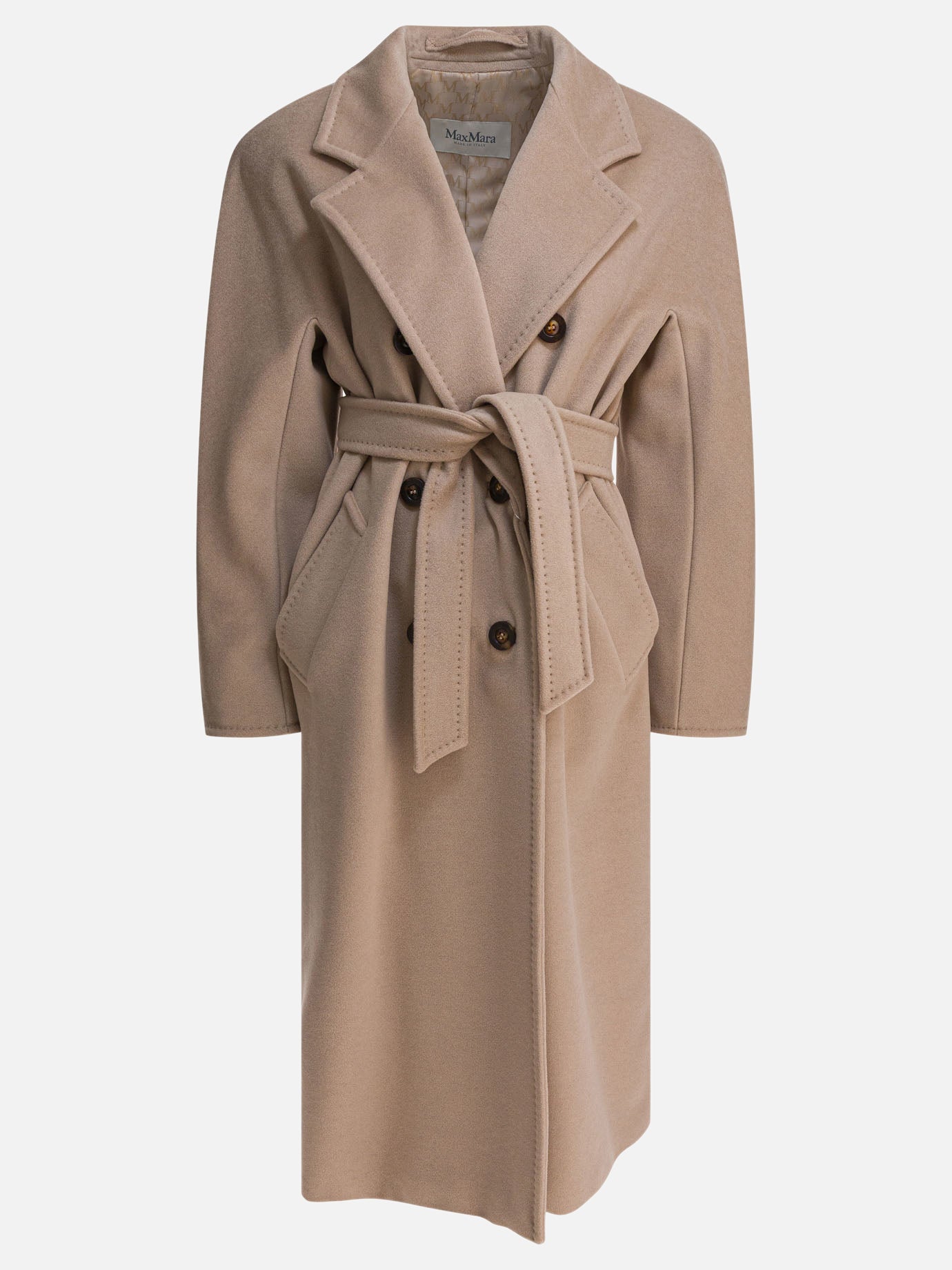 Long coats Solid colour  Beige - Max Mara Women | PDP | VIETTI Online Store | thumbnail