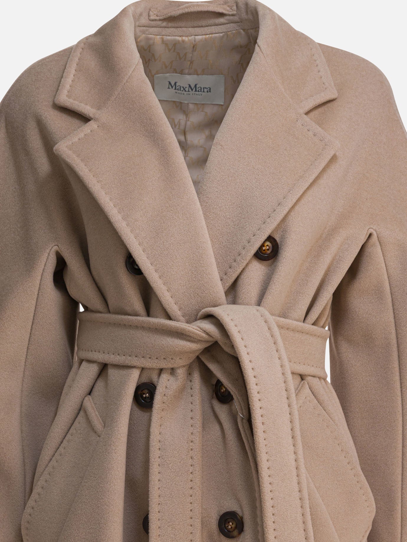 Long coats Solid colour  Beige - Max Mara Women | PDP | VIETTI Online Store | Zoom-Modal_3
