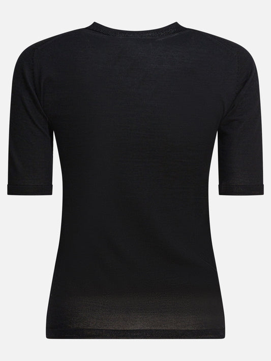 Crewneck t-shirts Solid colour  Black - Max Mara Women | PLP | VIETTI Online Store | 2
