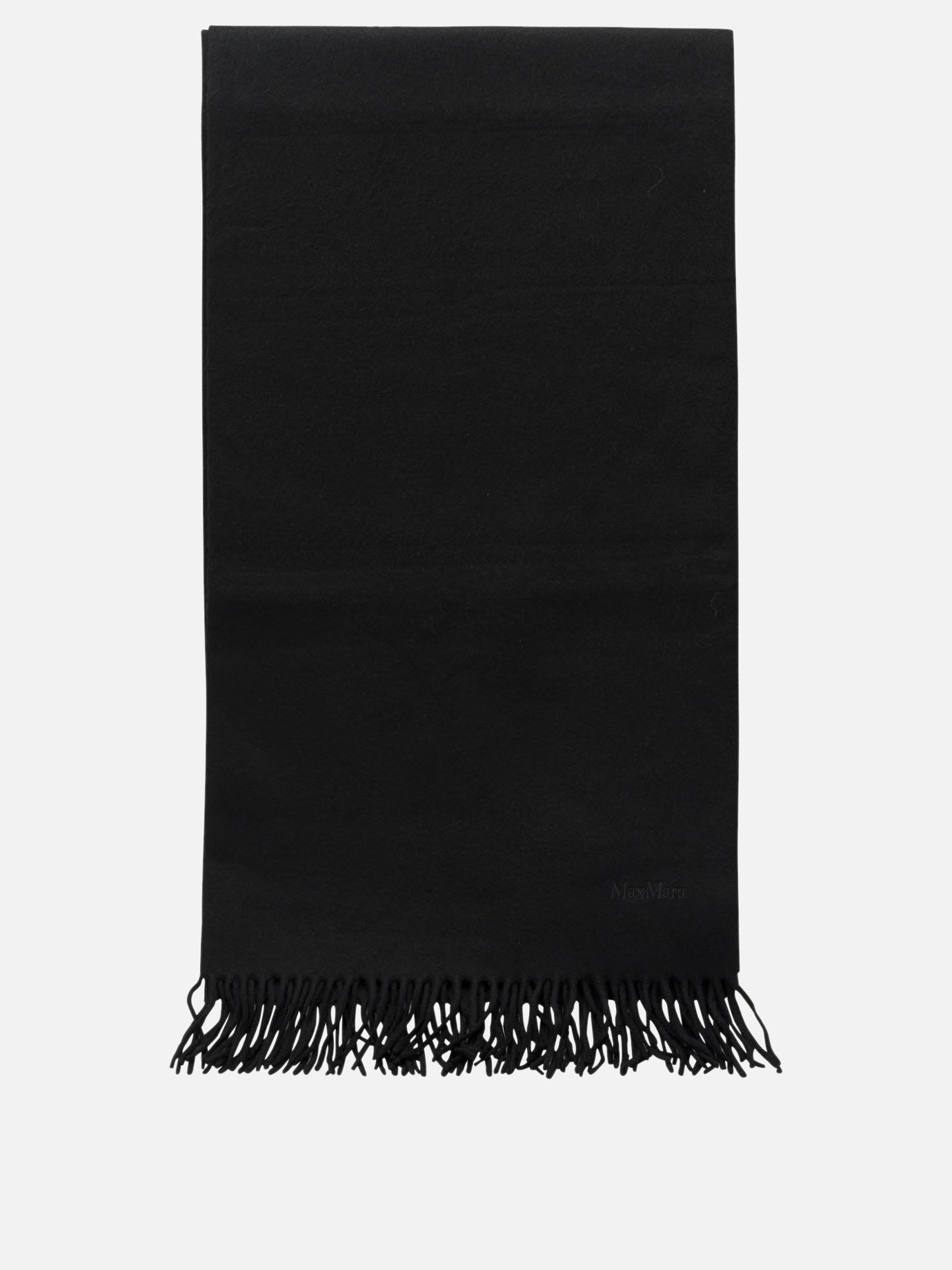 Fringed scarves 100% camel  Black - Max Mara Women | PDP | VIETTI Online Store | Zoom-Modal
