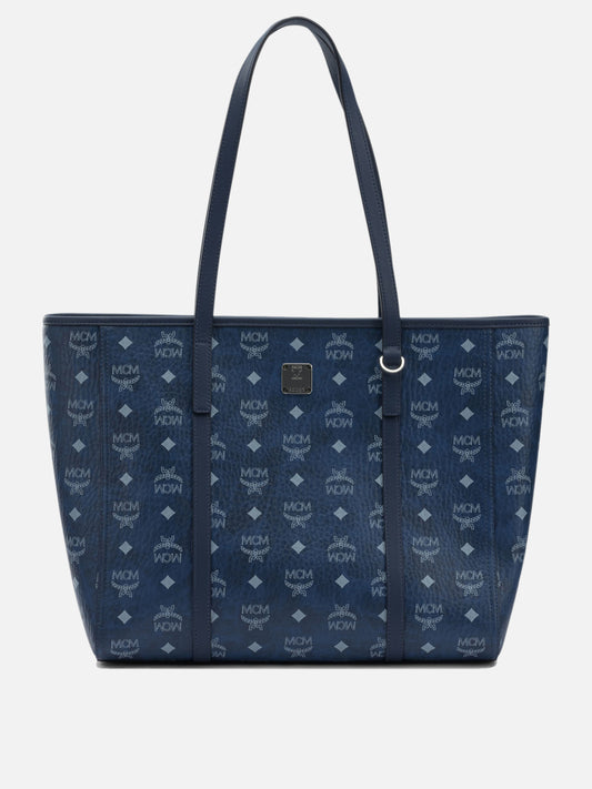 Large bags 63% polyurethane 20% polyester 17% cotton  Blue - Mcm Women | PDP | VIETTI Online Store 

