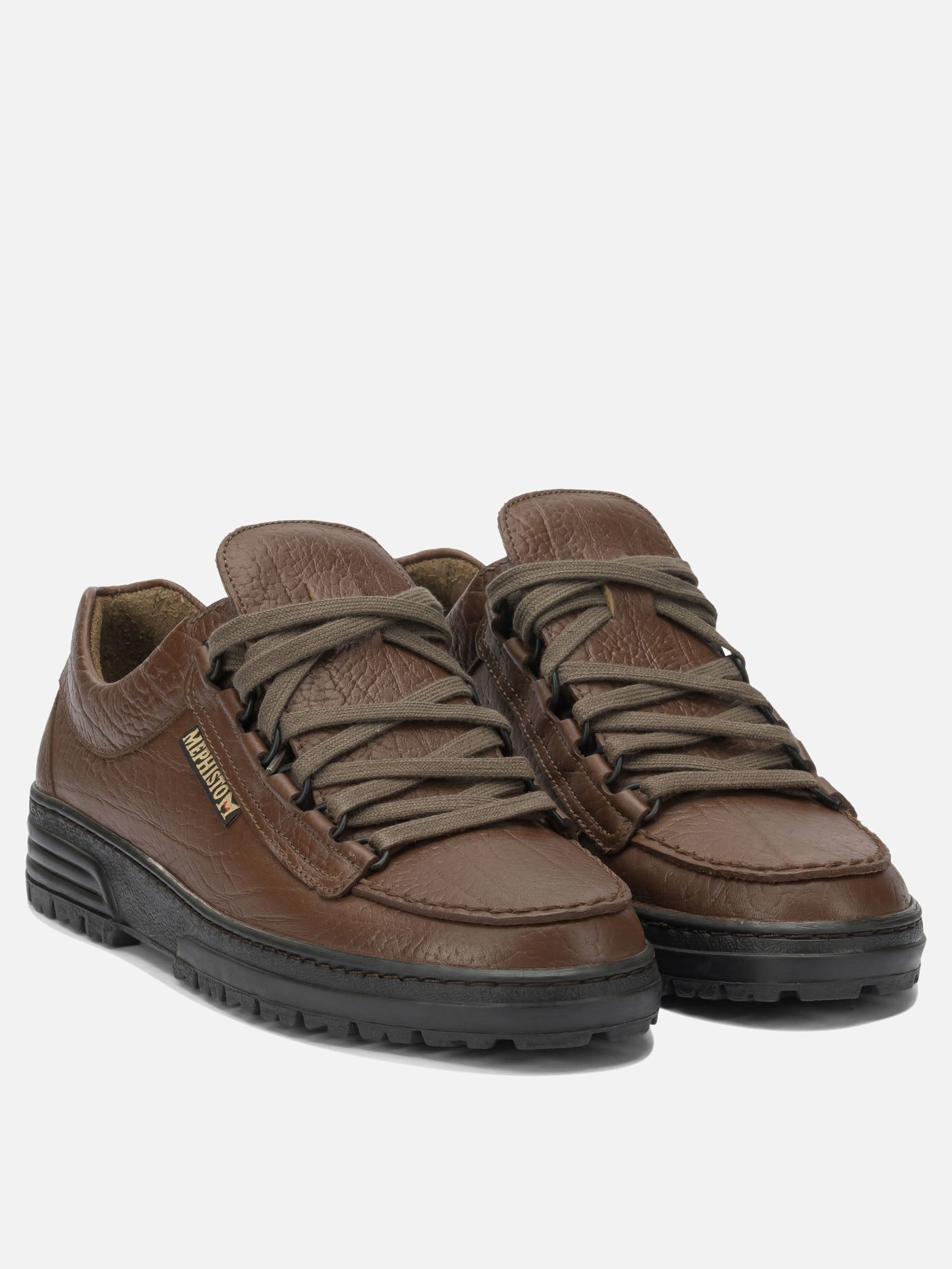Low top sneakers 100% leather - 100% fabric - 100% rubber  Brown - Mephisto Men | PDP | VIETTI Online Store | Zoom-Modal_2
