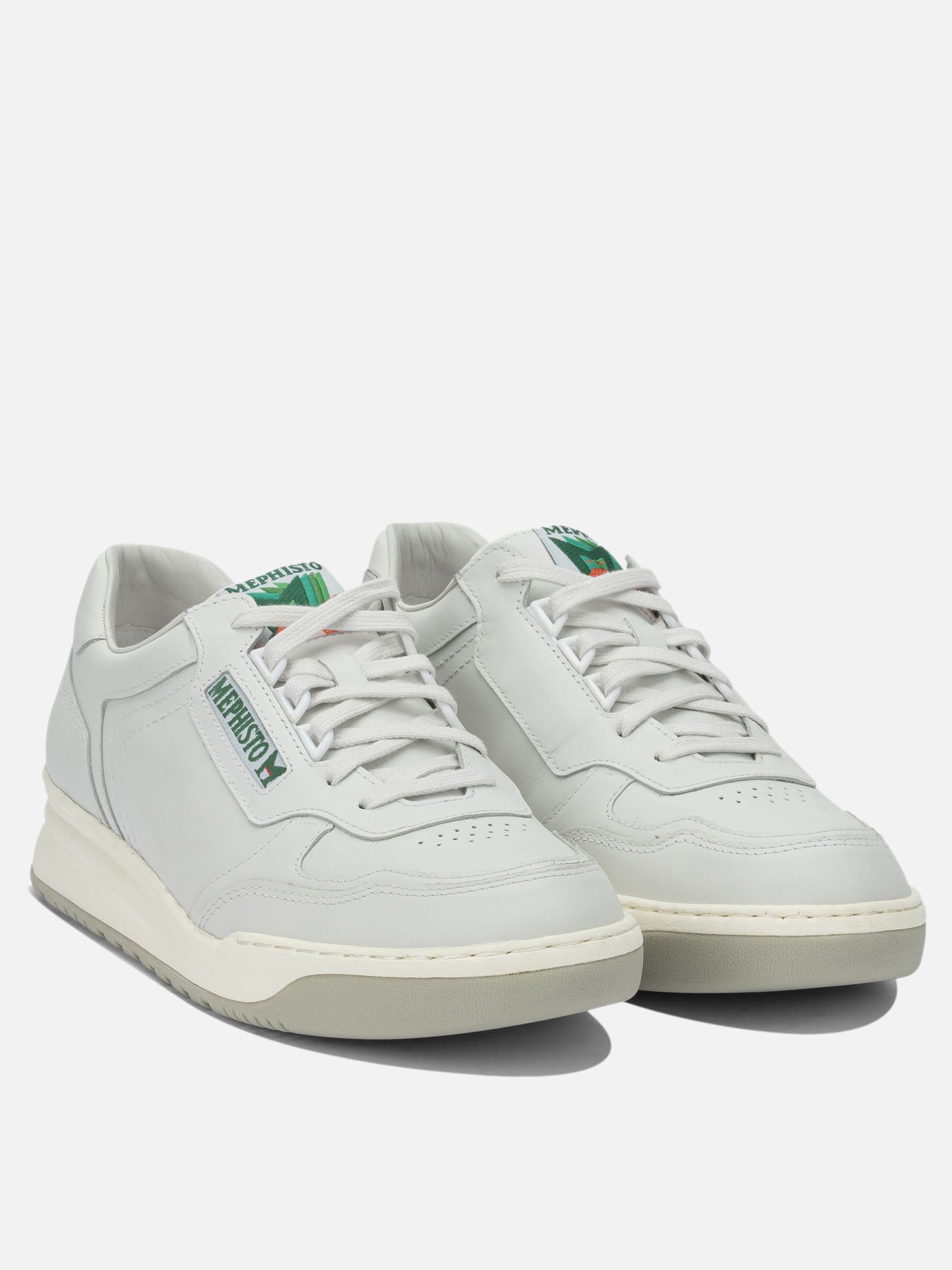 Low top sneakers 100% leather - 100% rubber  White - Mephisto Men | PDP | VIETTI Online Store | thumbnail_2