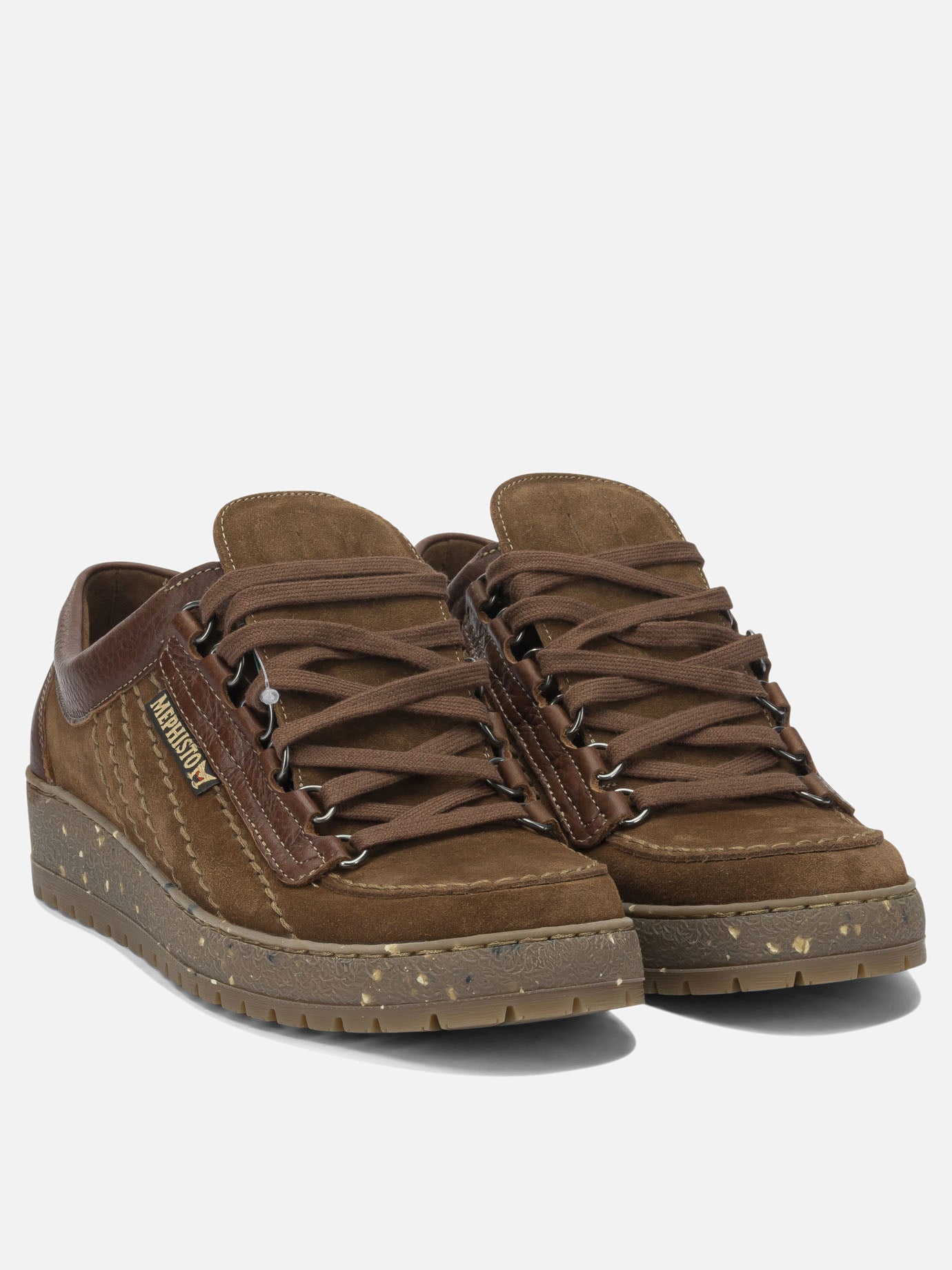 Low top sneakers 100% leather - 100% rubber  Brown - Mephisto Men | PDP | VIETTI Online Store | thumbnail_2