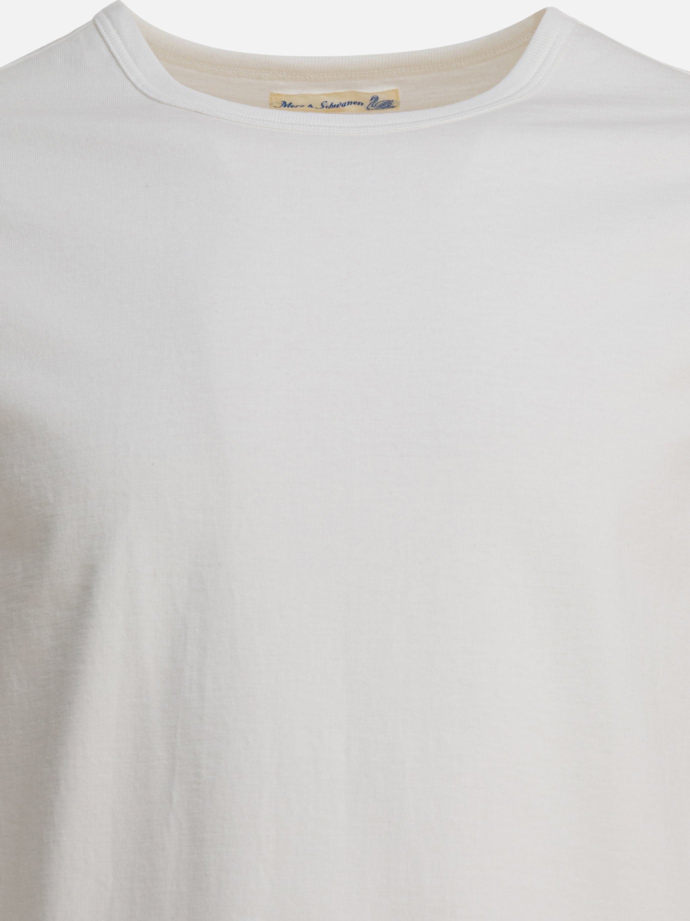Crewneck t-shirts Solid colour  White - Merz b. Schwanen Men | PDP | VIETTI Online Store | thumbnail_3
