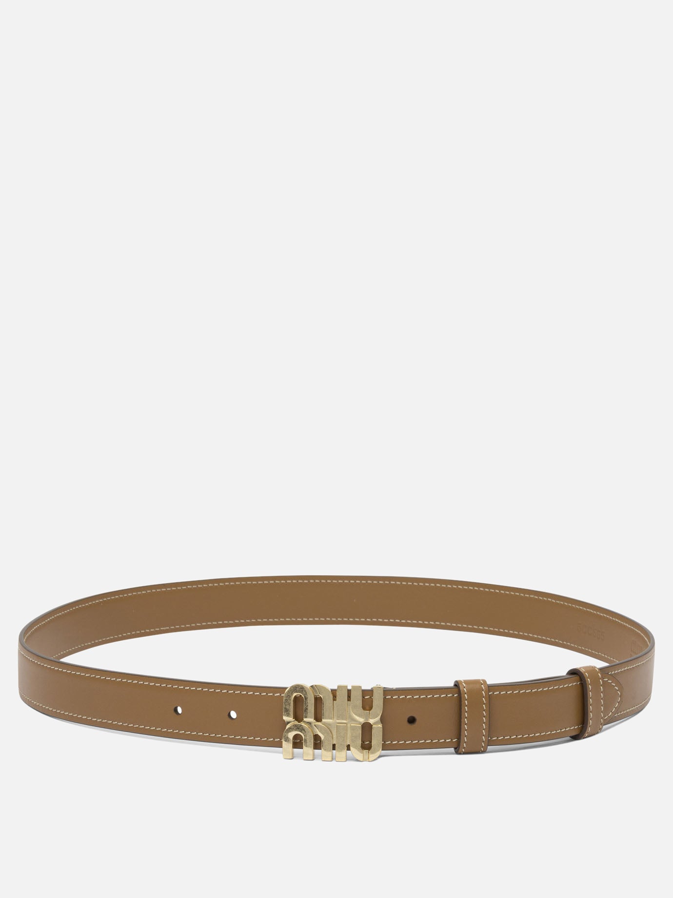Leather belts Logo  Brown - Miu Miu Women | PDP | VIETTI Online Store | thumbnail