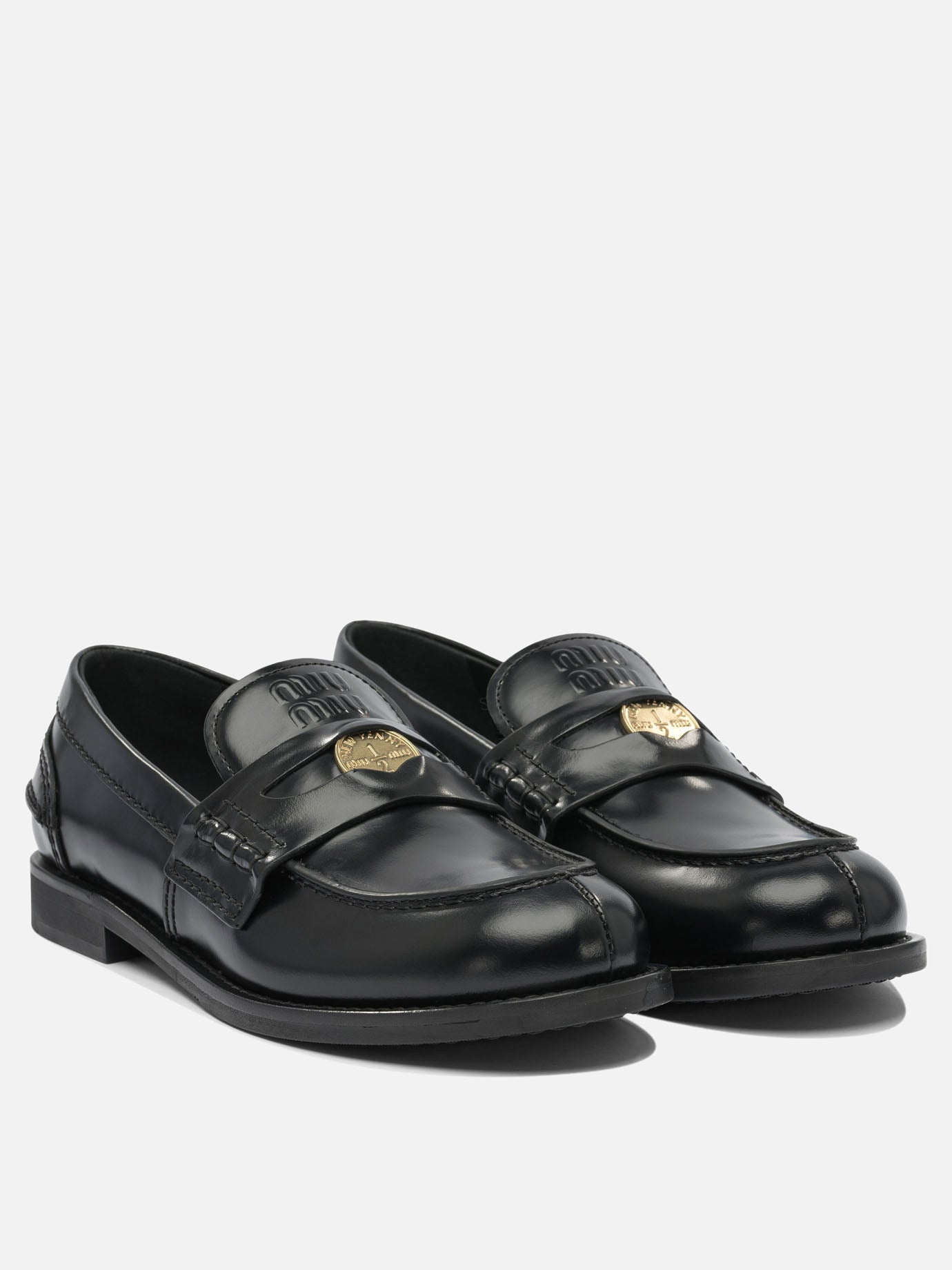 Loafers 100% calf leather - 100% rubber  Black - Miu Miu Women | PDP | VIETTI Online Store | Zoom-Modal_2
