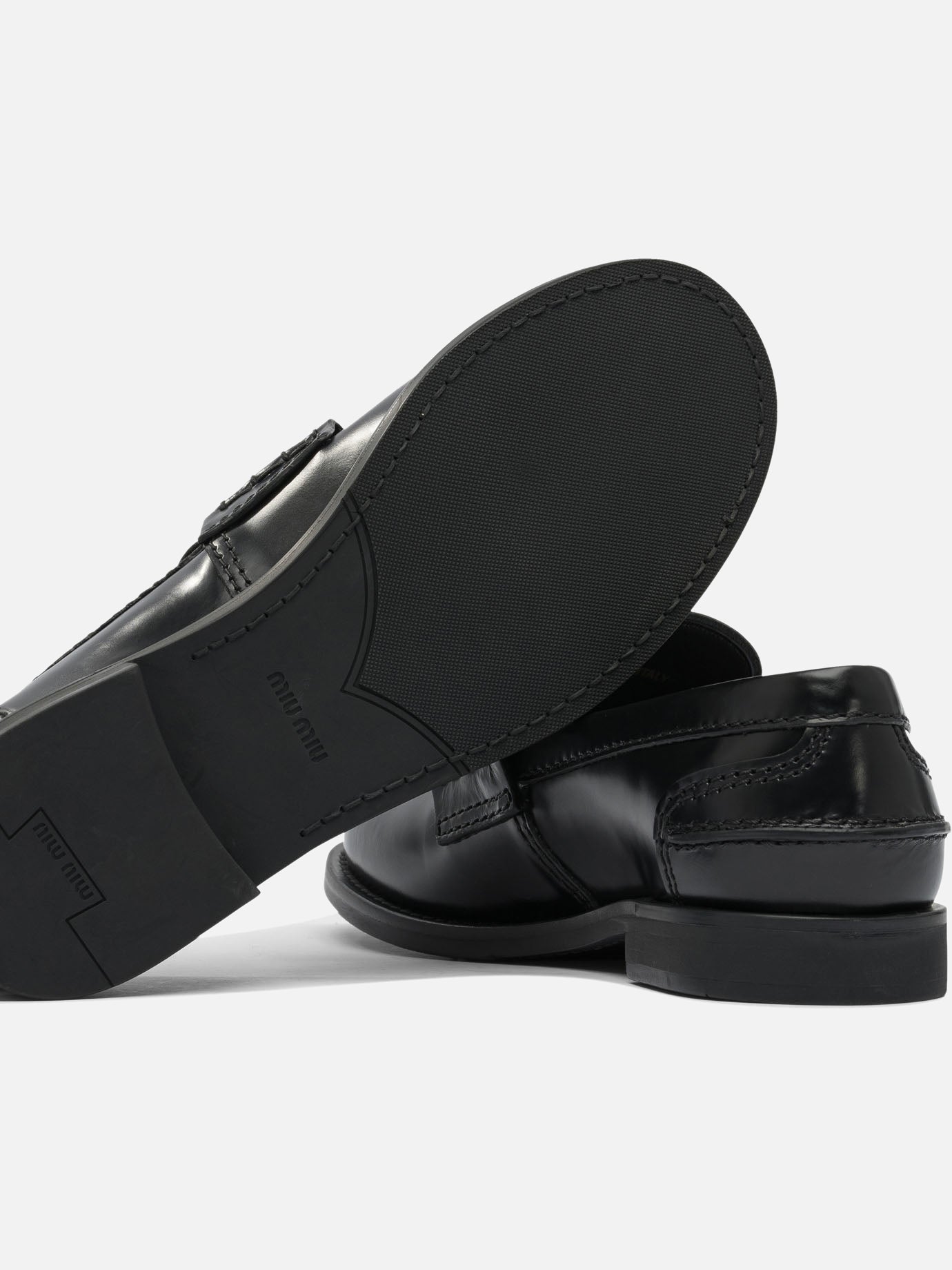 Loafers 100% calf leather - 100% rubber  Black - Miu Miu Women | PDP | VIETTI Online Store | Zoom-Modal_5
