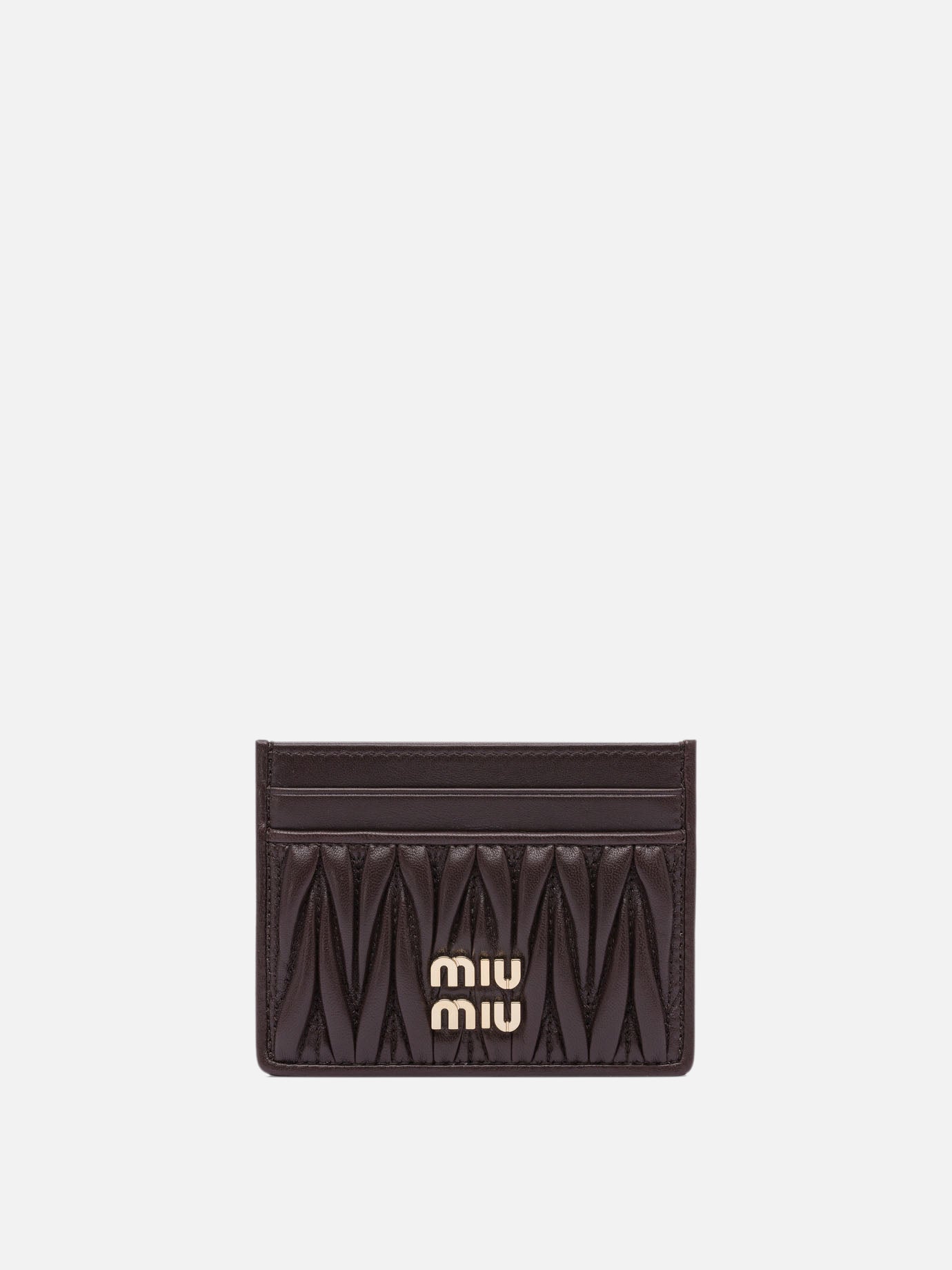 Card holders Logo  Brown - Miu Miu Women | PDP | VIETTI Online Store | Zoom-Modal
