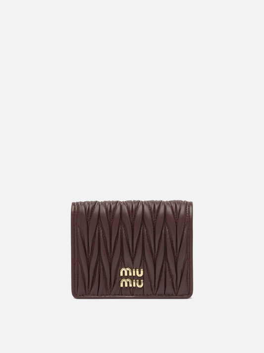 Miu Miu Nappa leather quilted wallet 17177352_UNI Bordeaux 1