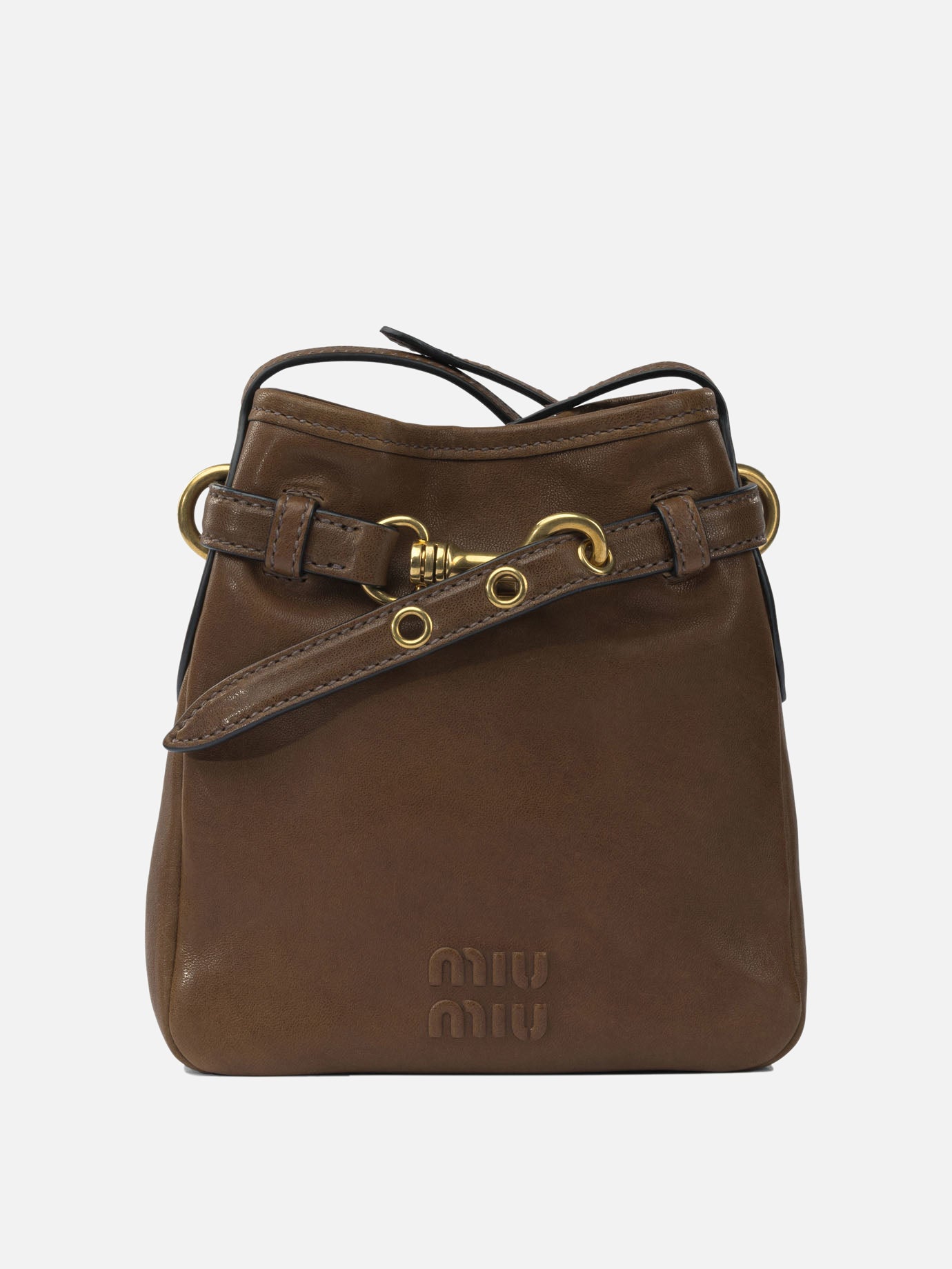 Pouch 100% lamb leather  Brown - Miu Miu Women | PDP | VIETTI Online Store | thumbnail