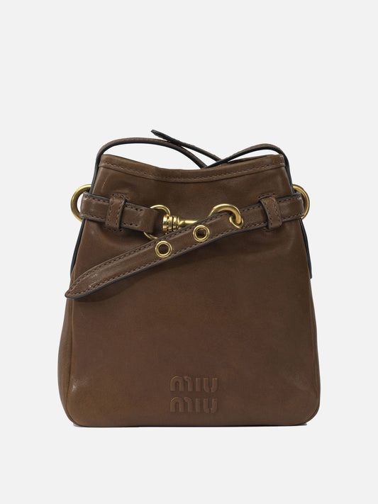 Pouch 100% lamb leather  Brown - Miu Miu Women | PLP | VIETTI Online Store 

