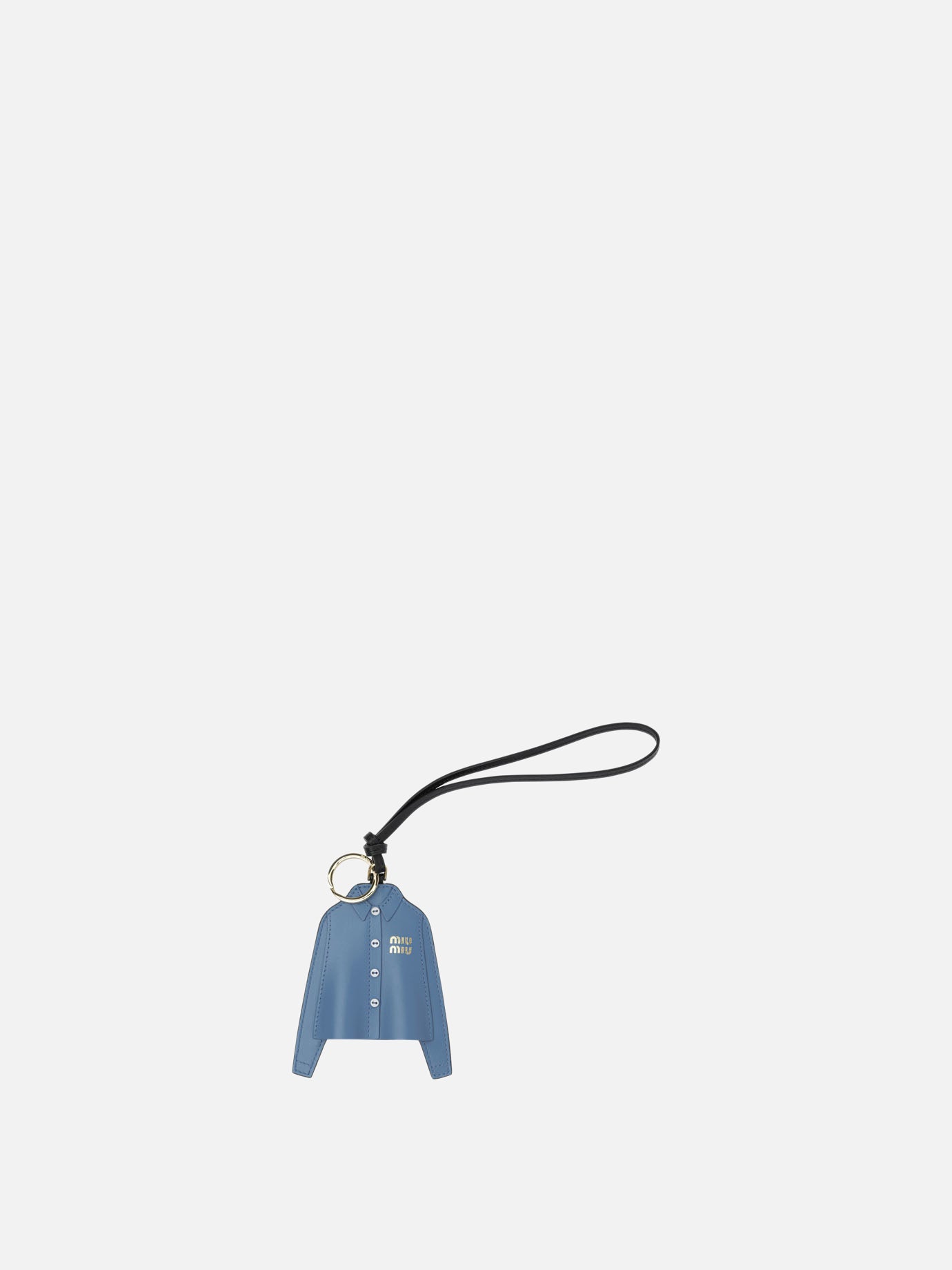 Miu Miu Trick leather keychain 24368033_UNI Light blue thumbnail_1