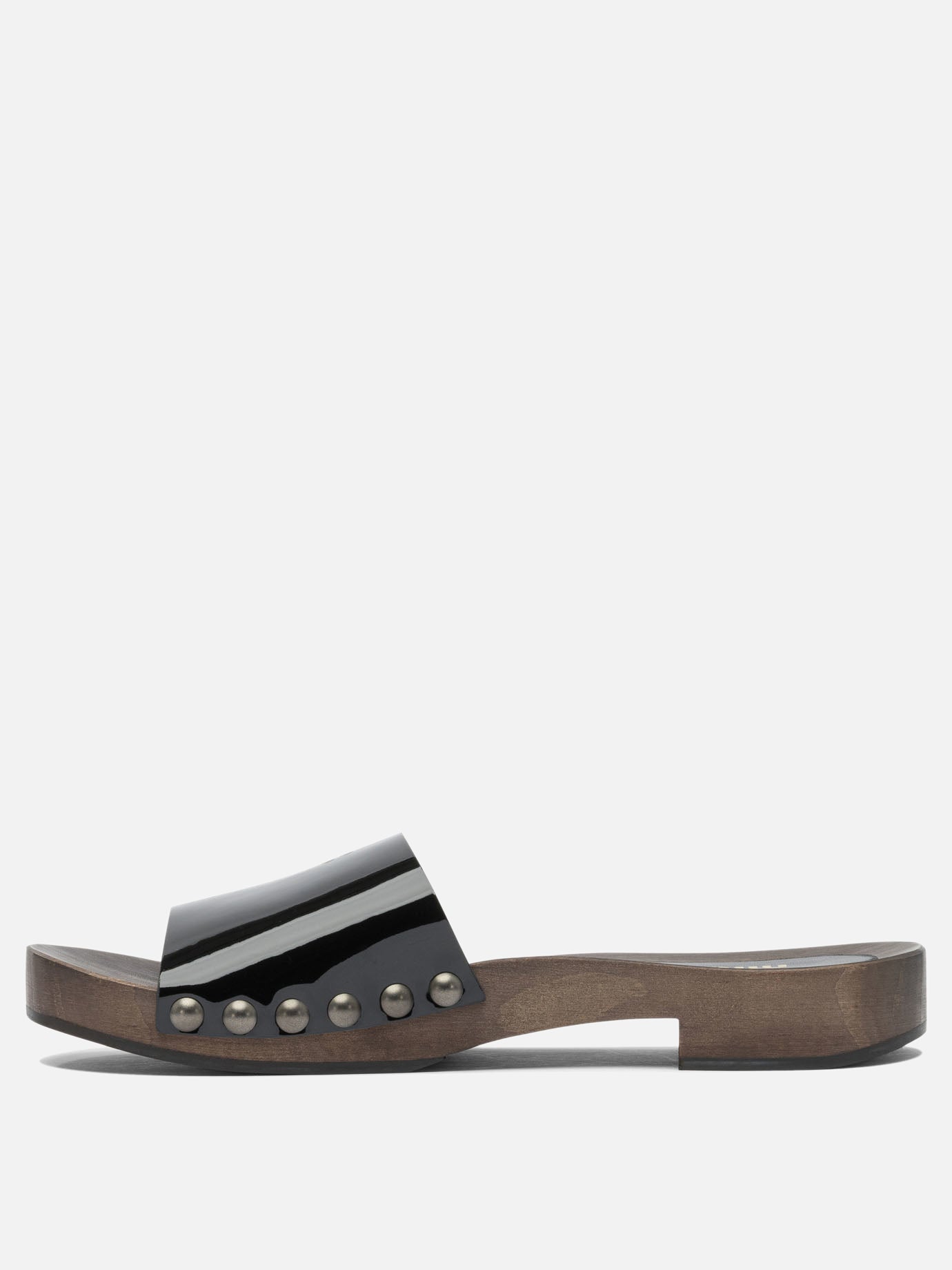 Flat sandals 100% leather - 100% wood  Black - Miu Miu Women | PDP | VIETTI Online Store | Zoom-Modal_3
