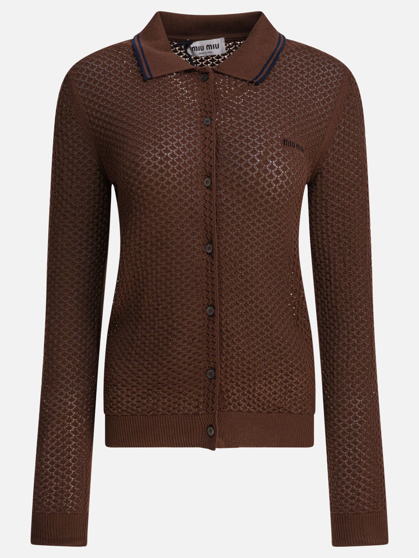 Cardigans Logo  Brown - Miu Miu Women | PDP | VIETTI Online Store | thumbnail