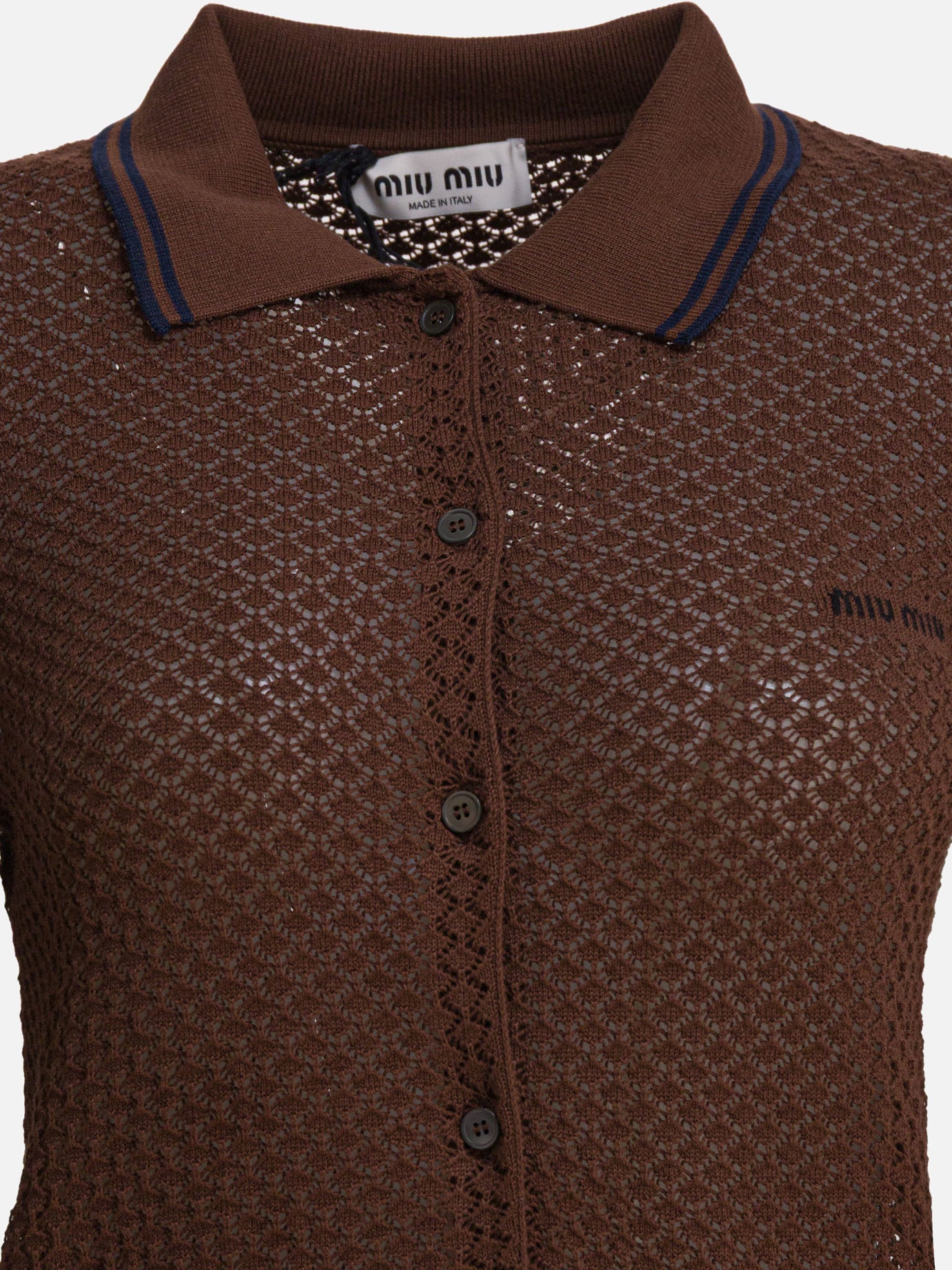 Cardigans Logo  Brown - Miu Miu Women | PDP | VIETTI Online Store | thumbnail_3