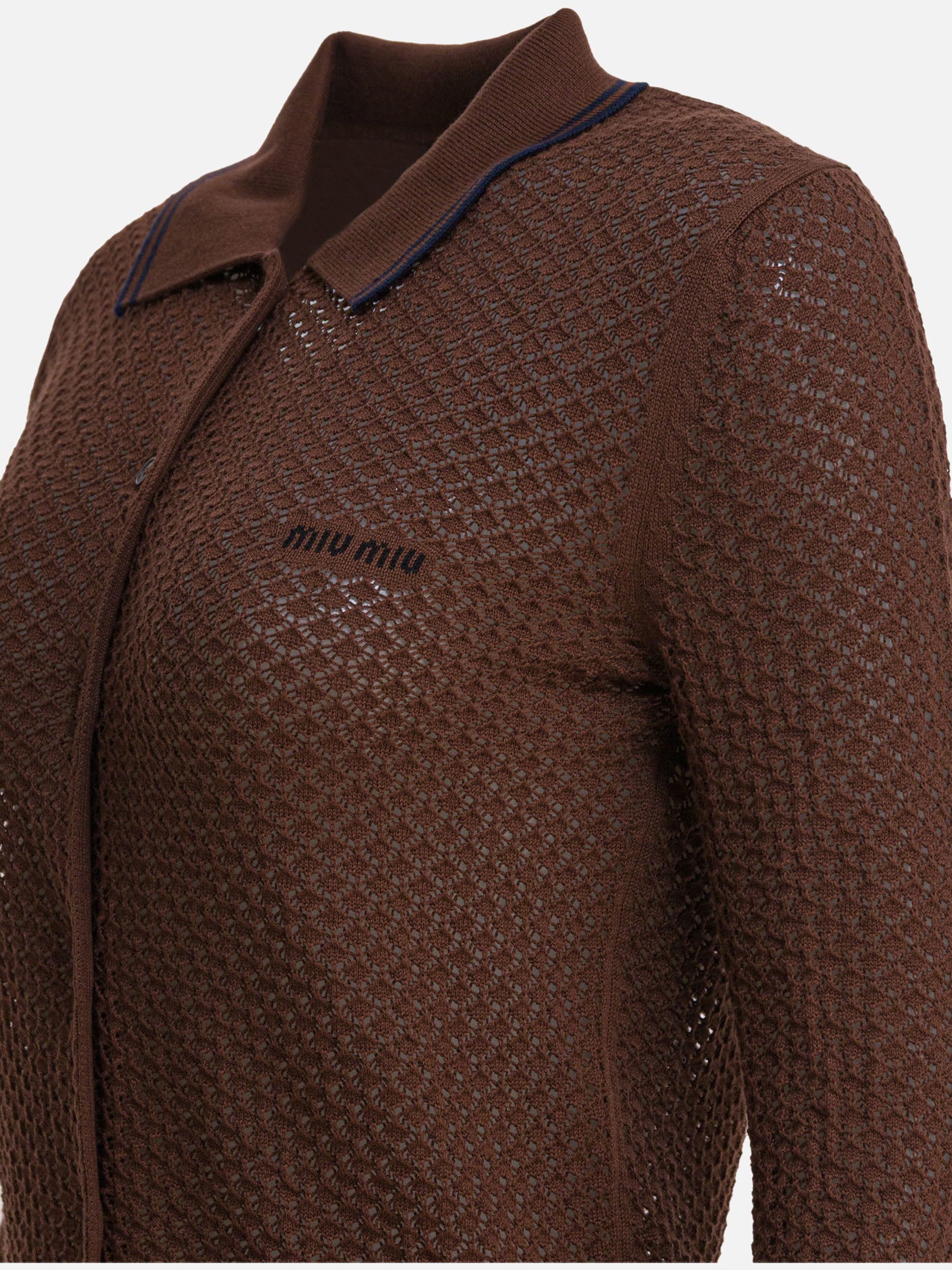Cardigans Logo  Brown - Miu Miu Women | PDP | VIETTI Online Store | Zoom-Modal_4
