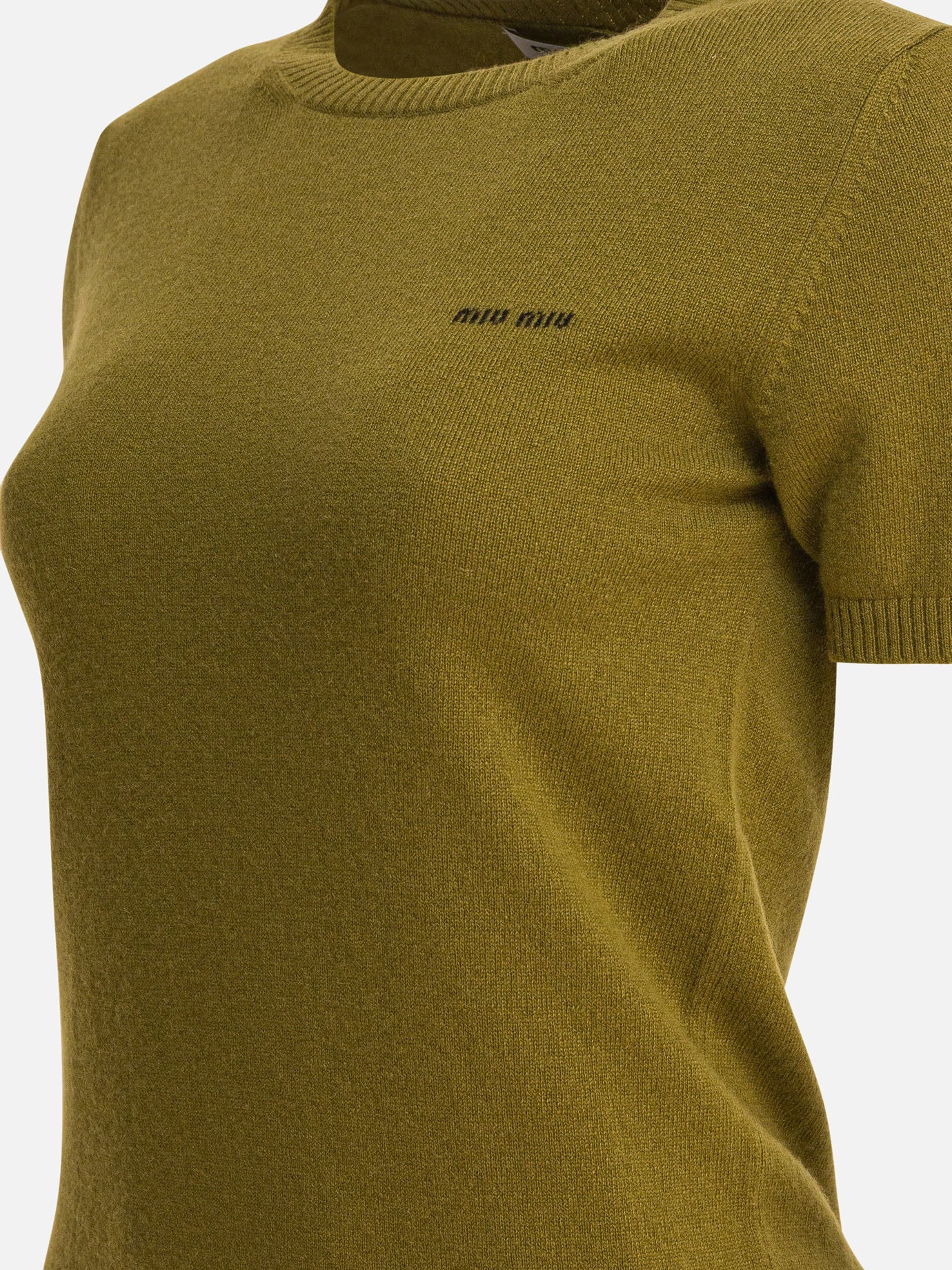 Crewneck sweaters Solid colour  Green - Miu Miu Women | PDP | VIETTI Online Store | thumbnail_4
