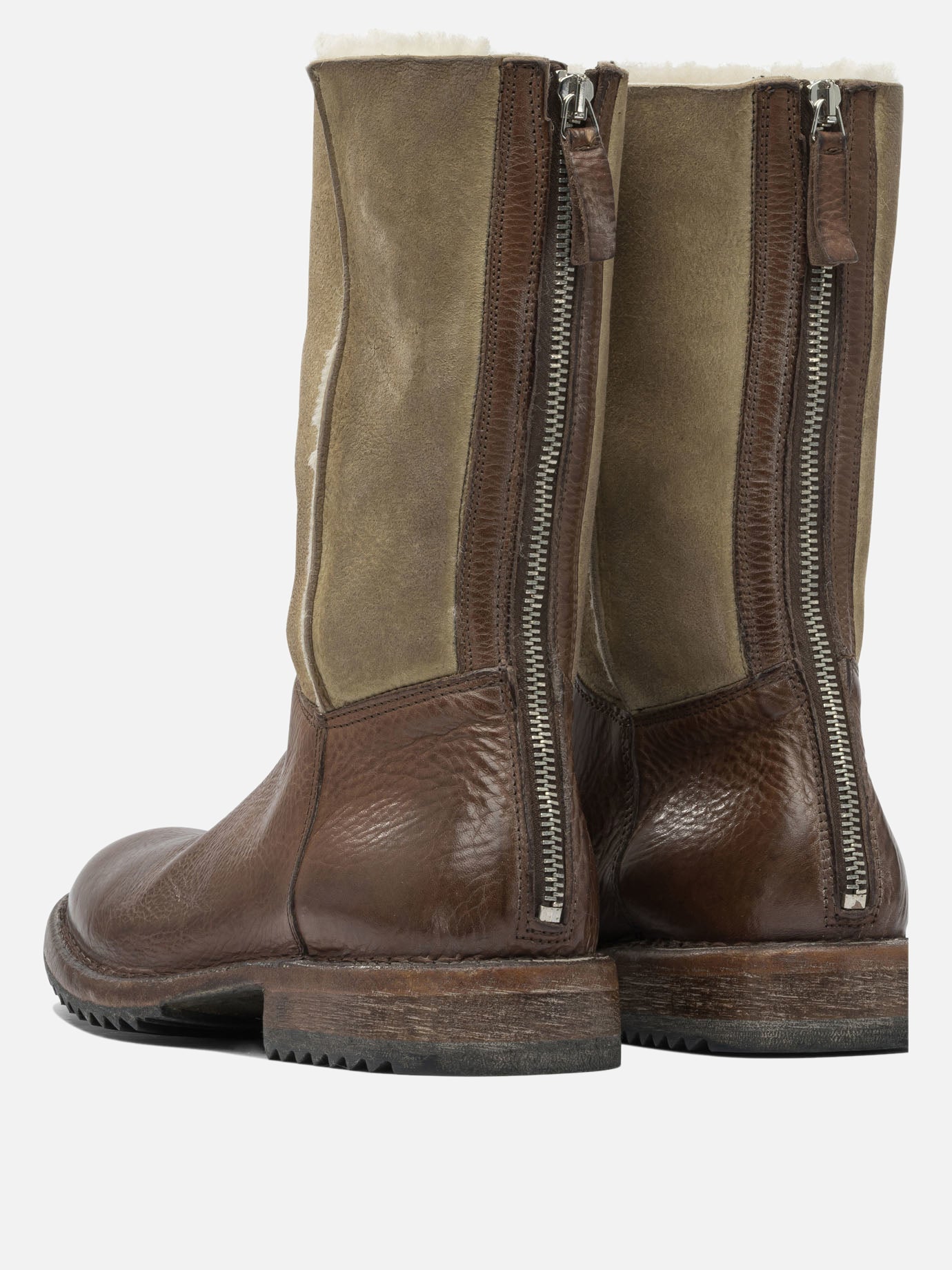 Zipped boots 100% leather - 100% rubber  Brown - Moma Women | PDP | VIETTI Online Store | thumbnail_4