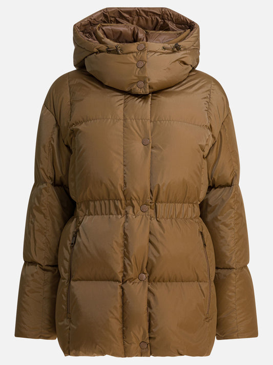 Down jackets Logo  Beige - Moncler Women | PLP | VIETTI Online Store 
