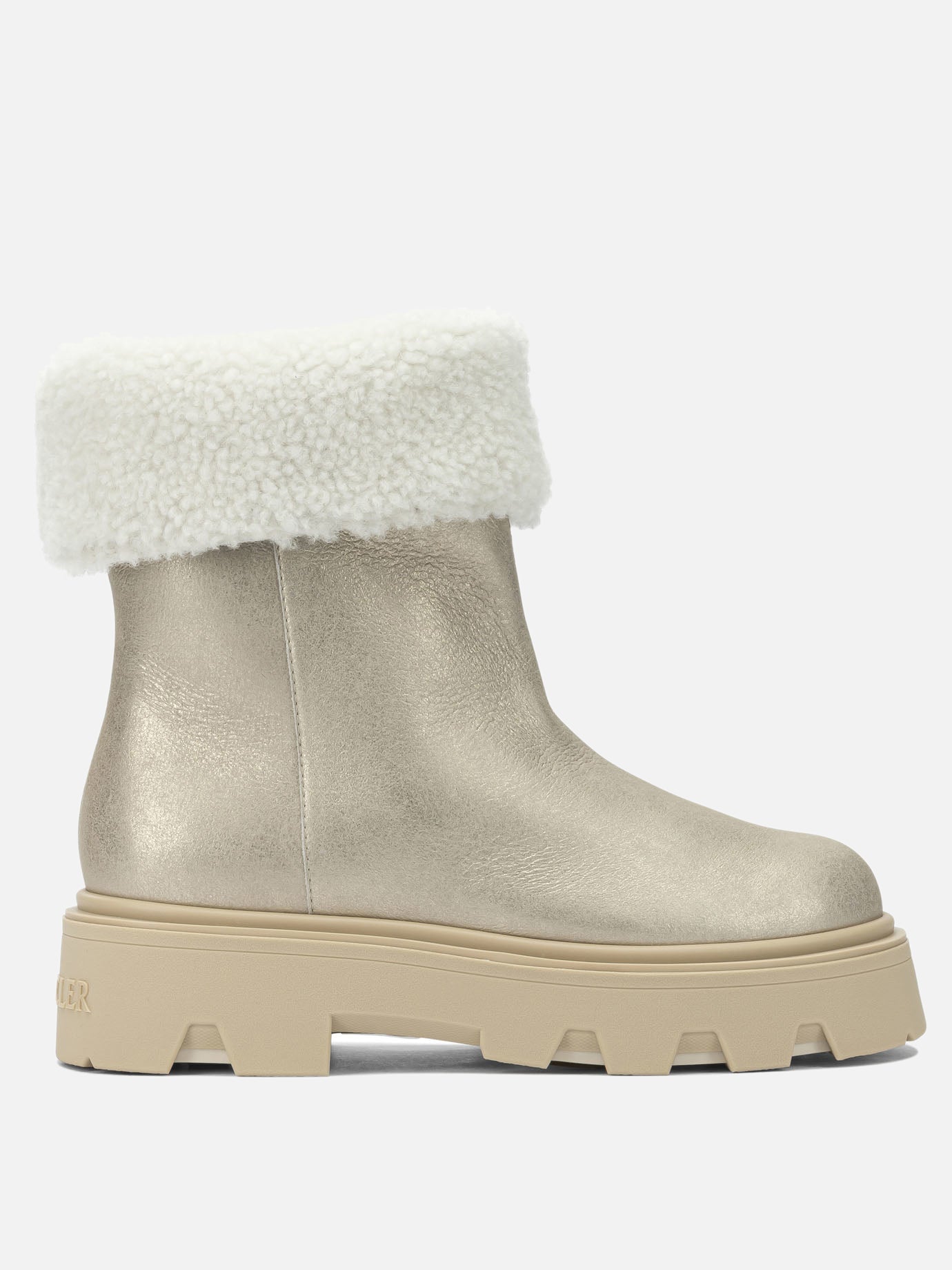 Pull-on boots 100% shearling - 100% rubber  Gold - Moncler Women | PDP | VIETTI Online Store | thumbnail