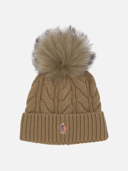 Beanies Logo  Beige - Moncler Grenoble Women | PLP | VIETTI Online Store 
