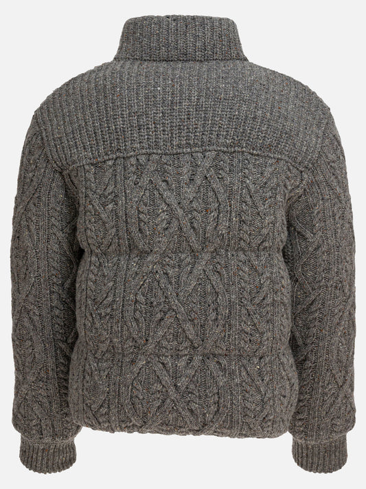 Down jackets Tweed  Grey - Moncler Grenoble Men | PLP | VIETTI Online Store | 2
