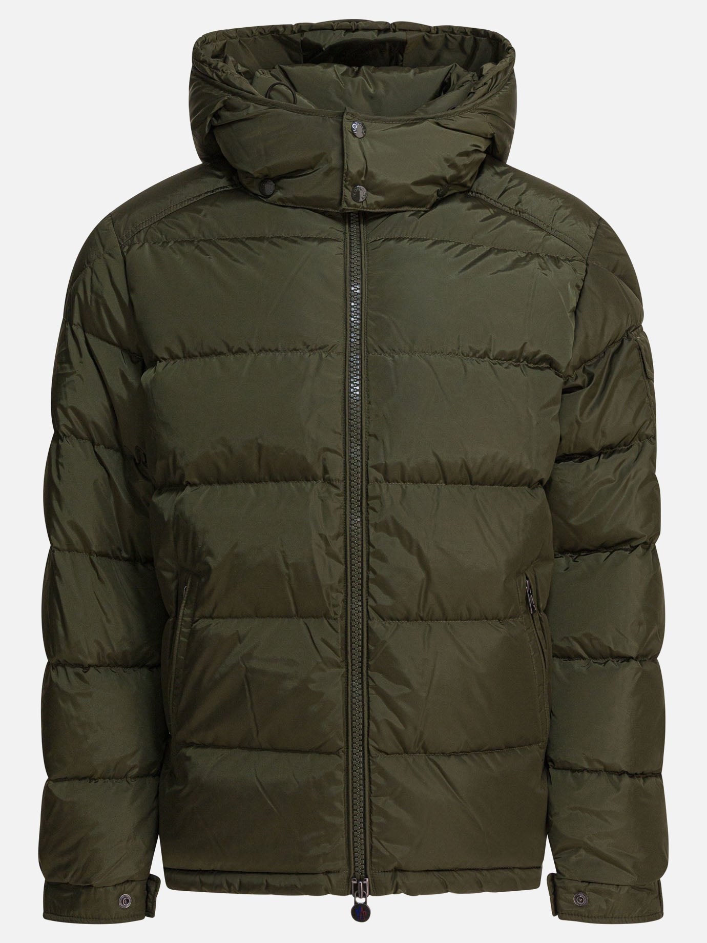 Down jackets Solid colour  Green - Moncler Men | PDP | VIETTI Online Store | thumbnail