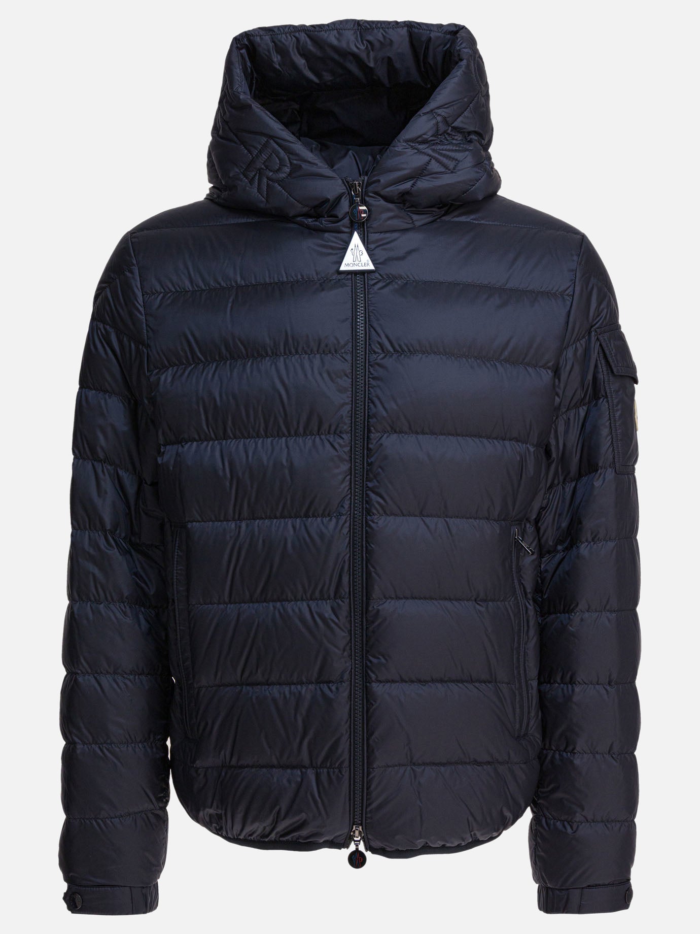 Down jackets Solid colour  Blue - Moncler Men | PDP | VIETTI Online Store | thumbnail